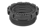 Yankee Hill Machine Co YHM Kurz QD Adapter in black with threaded base and toothed rim