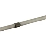 NOVESKE BARREL RECON, silver side view with dark center band and blue-capped end