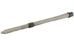 NOVESKE BARREL RECON, silver side view with dark center band and blue-capped end