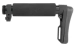 Doublestar ARULE ACE AR15 UL stock and buffer in black, side view with foam-covered tube