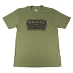 MAGPUL GO BANG PATCH CVC TSHRT OD L olive green shirt, front view with black chest graphic