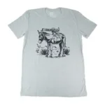 MAGPUL BURRO CVC TSHRT GRAY M light gray shirt, front view with black burro graphic