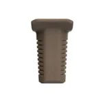 MAGPUL INDEX STOP M-LOK FDE tan front view with ribbed face and wide top stop