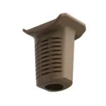 MAGPUL INDEX STOP M-LOK MOD COY BRN brown angled side view with ribbed face and flared top
