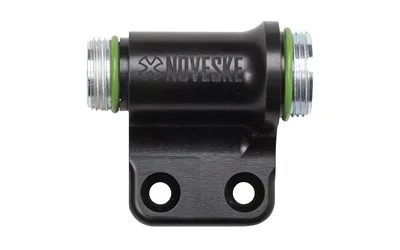 Noveske Body Weaponlight BLK RH, black front view with threaded ends and two-hole mount