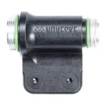 Noveske Body Weaponlight BLK LH, black front view with threaded ends and two screw heads