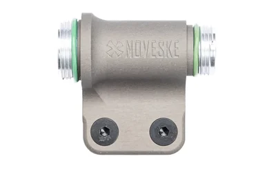 Noveske Body Weaponlight FDE LH, tan front view with threaded ends and two screw heads