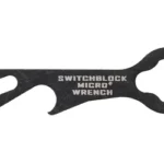 NOVESKE WRENCH MICRO SWITCHBLOCK black flat wrench, top view with open ends