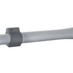 Noveske SPR Barrel matte gray side view with gas block and black barrel extension