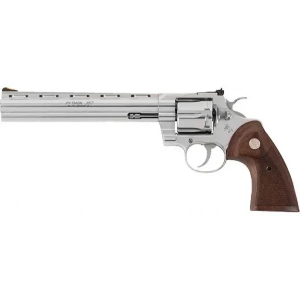 Colt Manufacturing Colt Python Handgun .357 Mag 6rd Capacity 8" Barrel Stainless Finish Wood Grips