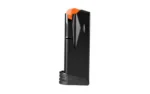 FN America Reflex magazine, angled front view with black body and orange follower
