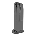 FN America FN FNX magazine in black, front three-quarter view with base plate visible