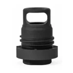 Yankee Hill Machine Co YHM MINI QD MUZZLE BRAKE black muzzle brake, front view with rectangular port
