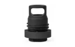 Yankee Hill Machine Co YHM MINI QD MUZZLE BRAKE black muzzle brake, front view with rectangular port
