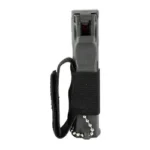 Mace Security International MSI SPORT PEPPERSPRAY, black front view with clip and keychain