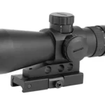 NCSTAR MKIII TAC G2 3-9X42 black scope, right-side view with adjustment knobs and mount