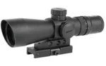 NCSTAR MKIII TAC G2 3-9X42 black scope, right-side view with adjustment knobs and mount