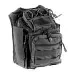 NCSTAR VISM First Responder utility bag, gray front view with webbing, pockets and zippers