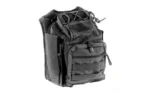 NCSTAR VISM First Responder utility bag, gray front view with webbing, pockets and zippers