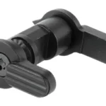 Patriot Ordnance Factory POF AMBI SFTY SELECTOR black selector, angled close-up with two levers