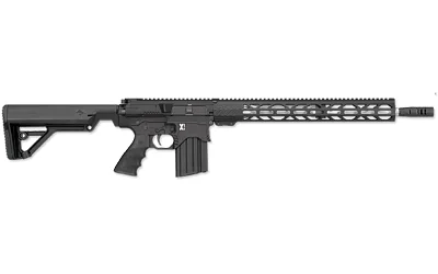 Rock River Arms RRA X-1 Operator, black rifle in right-side view with stock and magazine