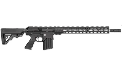 Rock River Arms RRA X-1 Operator, black rifle in right-side view with stock and magazine