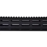 Yankee Hill Machine Co YHM 10-inch M-LOK Handguard MR7 Assy, black side view with top rail