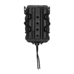 High Speed Gear Polymer Rifle TACO V2 BLK, black pouch front view with lacing and pull cord