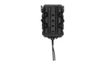 High Speed Gear Polymer Rifle TACO V2 BLK, black pouch front view with lacing and pull cord