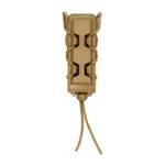 High Speed Gear HSGI POLYMER PISTOL TACO V2 coyote magazine pouch, front view with cords