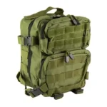 NCSTAR VISM Every Day Pack, green front view with carry handle, buckles and zippered pockets