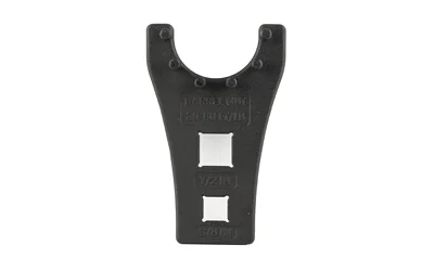 primary-18224 NCSTAR AR15 BARREL NUT CROWS FT TOOL black front view with U-shaped opening and square cutouts