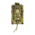 High Speed Gear HSGI DOUBLE DECKER MOLLE MC, front view in multicam with stacked pouch and lacing