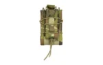 High Speed Gear HSGI DOUBLE DECKER MOLLE MC, front view in multicam with stacked pouch and lacing