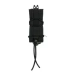 High Speed Gear HSGI PISTOL TACO MOLLE BLK, front view in black with elastic lacing and pull tabs