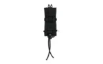 High Speed Gear HSGI PISTOL TACO MOLLE BLK, front view in black with elastic lacing and pull tabs