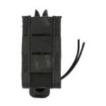 High Speed Gear HSGI Duty Pistol TACO in black, rear view with belt loops and loose cord