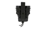 High Speed Gear HSGI KYDEX HANDCUFF TACO BLK, black front view with strap and side hardware
