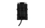 High Speed Gear HSGI DOUBLE DECKER MOLLE BLK, black front view with elastic cord retention