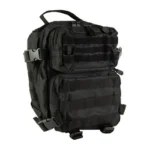 NCSTAR VISM EVERY DAY PACK BLK, black front three-quarter view with handle, pockets and webbing