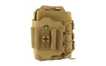 High Speed Gear HSGI REFLEX IFAK SYSTEM COY BRN, front view with medical cross patch and cords