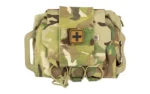 High Speed Gear HSGI REFLEX IFAK SYSTEM MULTI CAM, front view with cross patch and elastic cords