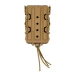 High Speed Gear HSGI POLYMER X2R RIFLE TACO V2 COY tan pouch, front view with shock cord