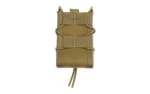 High Speed Gear HSGI RIFLE TACO MOLLE CB, coyote brown front view with elastic cord and MOLLE straps