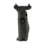 NCSTAR MLOK FOLDING VERTICAL GRP BLK, black grip in front view with textured sides