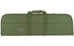 NCSTAR VISM GUN CASE 32X10 GREEN, front view with carry handles and zippered edges