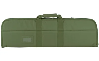 primary-18304 NCSTAR VISM GUN CASE 32X10 GREEN, front view with carry handles and zippered edges