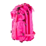 NCSTAR VISM SMALL BACKPACK PINK with multiple zippered compartments, front angled view