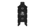 ODIN WORKS M-LOK TO ARCA TRAX RAIL black top view with two screws and TRAX logo