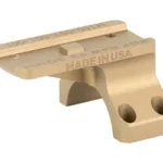 REPTILIA ROF-90 30MM APNT MICRO FDE tan mount, angled side view with flat top and two holes